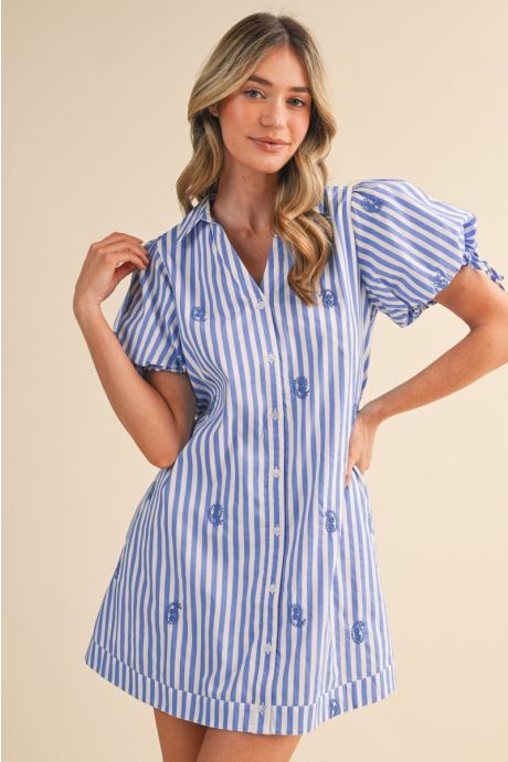 MDR4850-BRIGHT BLUE STRIPE