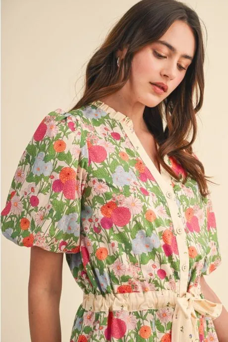 MP4589-CREAM PINK FLORAL